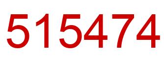 Number 515474 red image
