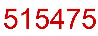Number 515475 red image