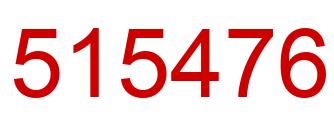 Number 515476 red image