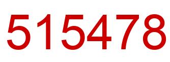 Number 515478 red image
