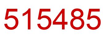 Number 515485 red image