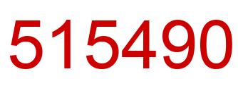 Número 515490 imagen rojo