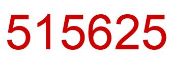 Number 515625 red image