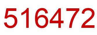 Número 516472 imagen rojo