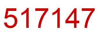 Number 517147 red image