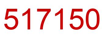 Number 517150 red image