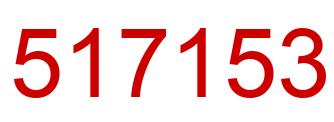 Number 517153 red image