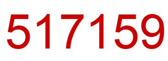 Number 517159 red image