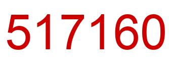 Number 517160 red image