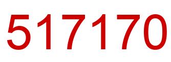 Número 517170 imagen rojo