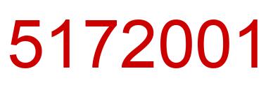 Number 5172001 red image