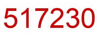 Número 517230 imagen rojo