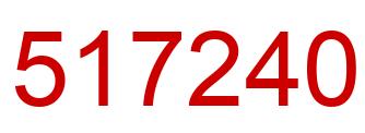 Number 517240 red image