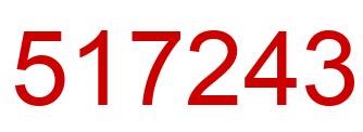 Number 517243 red image
