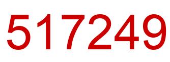 Number 517249 red image