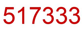 Number 517333 red image