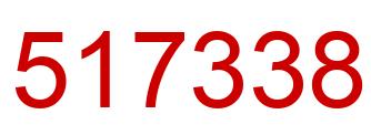 Number 517338 red image