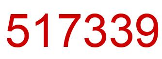 Number 517339 red image
