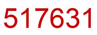 Number 517631 red image