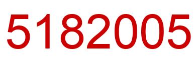 Number 5182005 red image