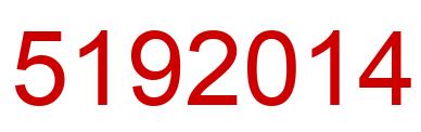 Number 5192014 red image