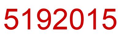 Number 5192015 red image