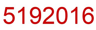 Number 5192016 red image