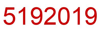 Number 5192019 red image