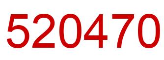 Number 520470 red image