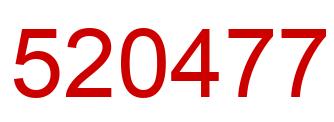 Number 520477 red image