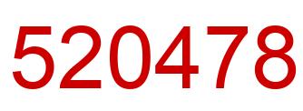 Number 520478 red image