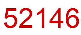 Number 52146 red image