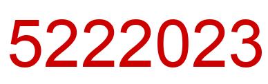 Number 5222023 red image