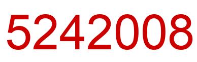 Número 5242008 imagen rojo