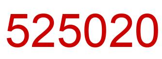 Number 525020 red image