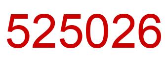 Number 525026 red image