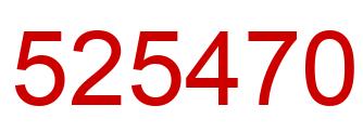 Number 525470 red image