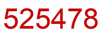 Number 525478 red image