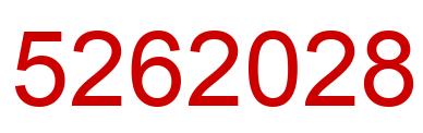 Number 5262028 red image