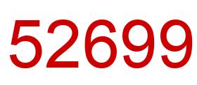 Number 52699 red image