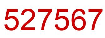 Number 527567 red image
