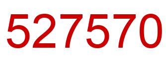 Number 527570 red image