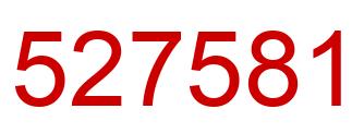 Number 527581 red image