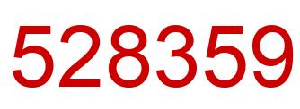 Number 528359 red image