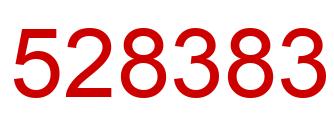 Number 528383 red image