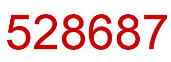 Number 528687 red image