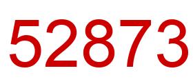 Number 52873 red image