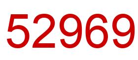 Number 52969 red image