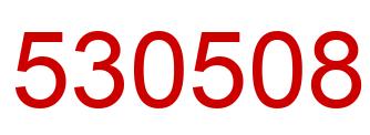 Número 530508 imagen rojo