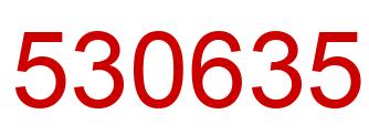 Number 530635 red image